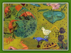 il lago secondo Klara- 2012- acrilico su tela - 100 x 100 cm.