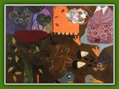 memorie d'autunno- 2010- acrilico su tela- 100 x 100 cm.